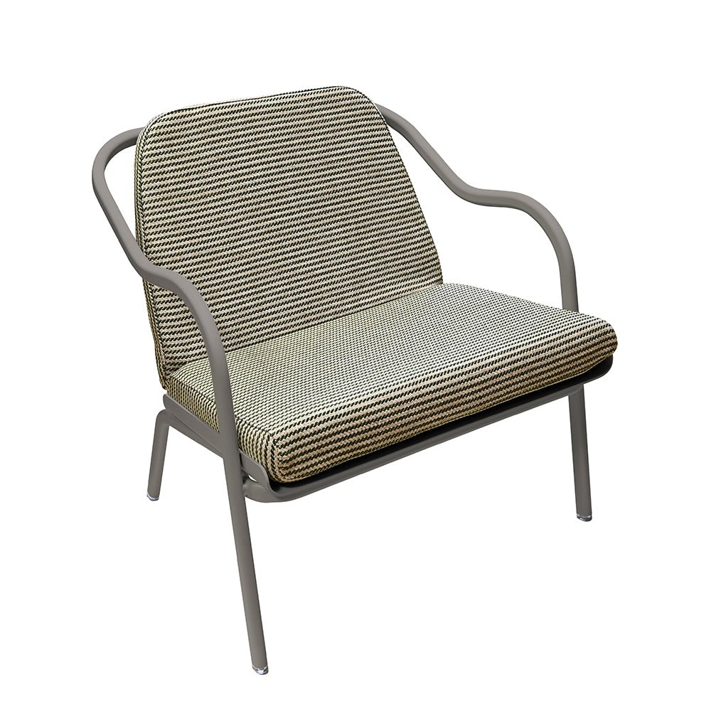 Fauteuil lounge design en aluminium et tissus vert - ALLURE D'AZUR - La Maison MilanaiseGaletVeronese
