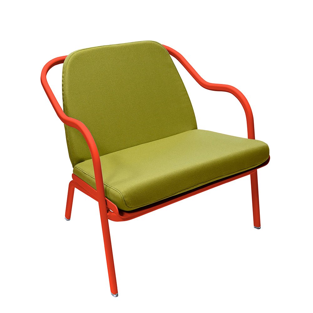 Fauteuil lounge design en aluminium et tissus vert - ALLURE D'AZUR - La Maison MilanaiseEtoile de merTilleul Toile