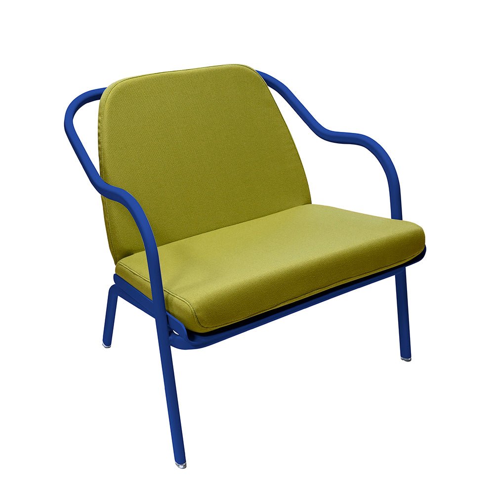 Fauteuil lounge design en aluminium et tissus vert - ALLURE D'AZUR - La Maison MilanaiseAbysseTilleul Toile