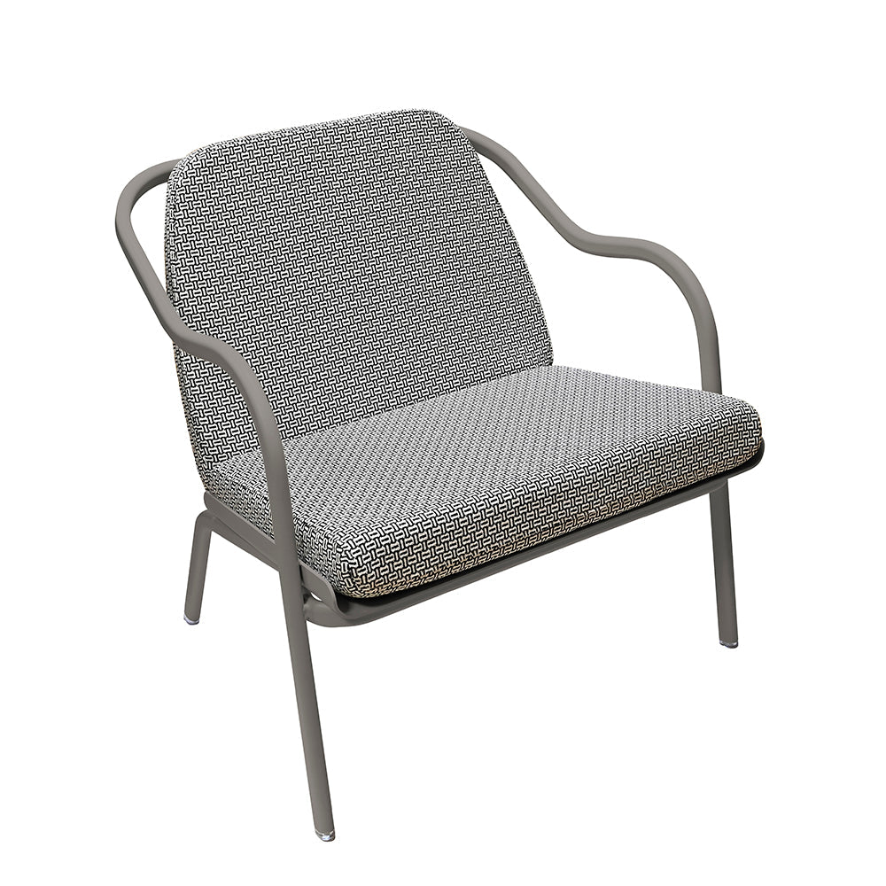 Fauteuil lounge design en aluminium et tissus vert - ALLURE D'AZUR - La Maison MilanaiseGaletReglisse