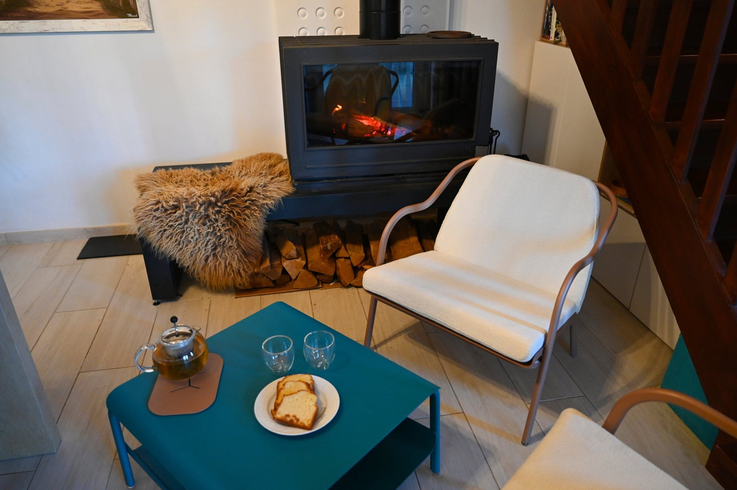 Fauteuil lounge design en aluminium et tissus vert - ALLURE D'AZUR - La Maison MilanaiseTerracottaVeronese