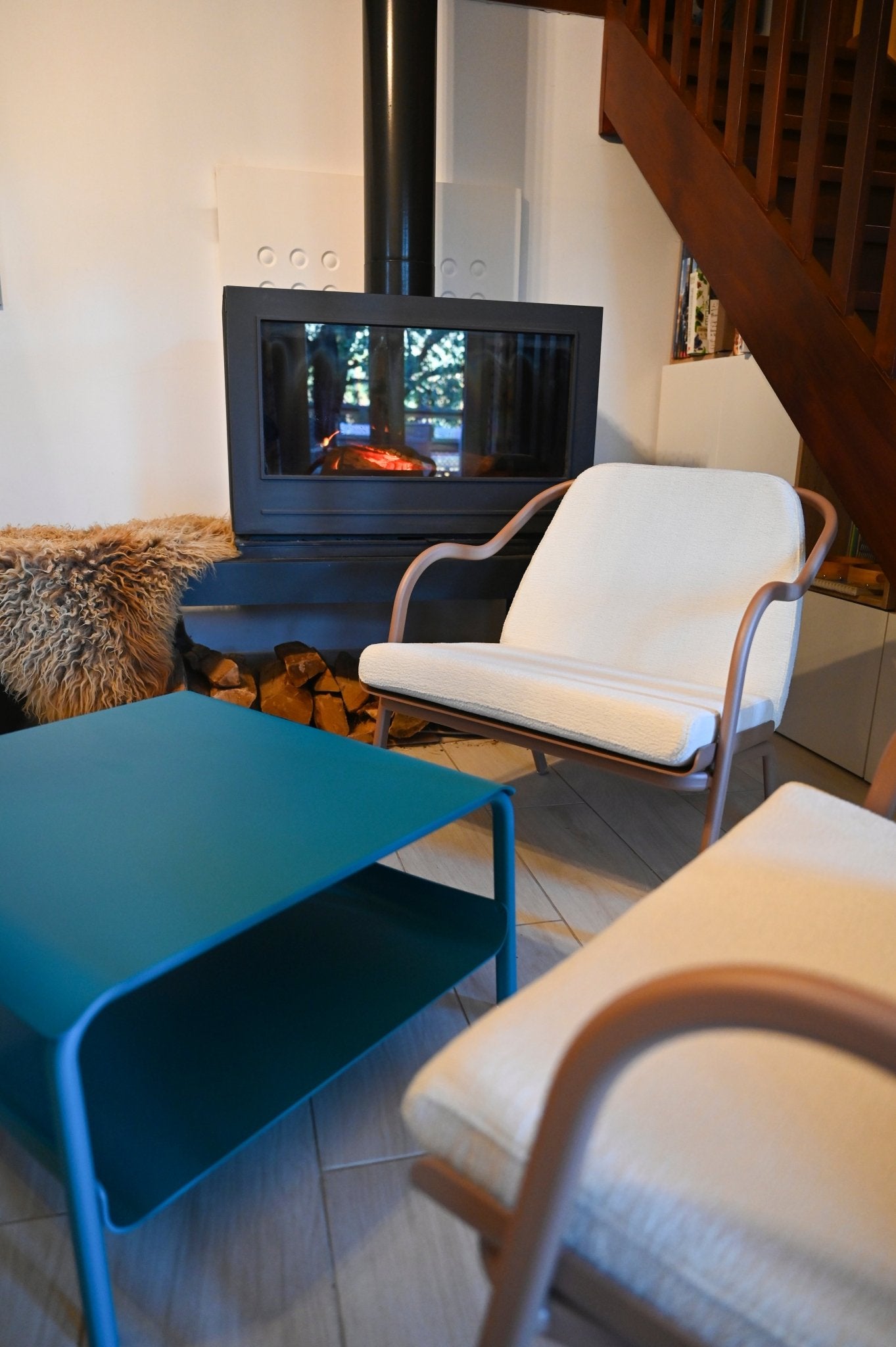 Fauteuil lounge design en aluminium et tissus vert - ALLURE D'AZUR - La Maison MilanaiseTerracottaVeronese