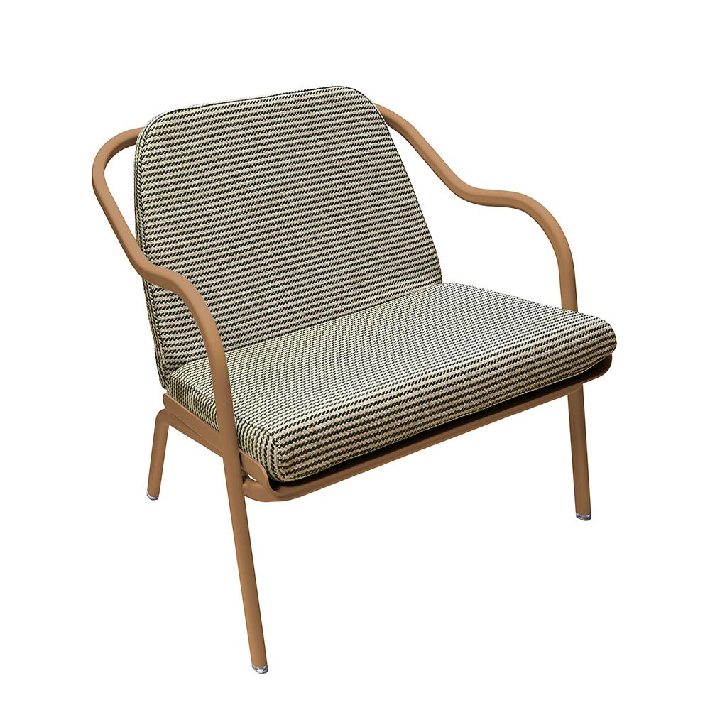 Fauteuil lounge design en aluminium et tissus vert - ALLURE D'AZUR - La Maison MilanaiseAmphoreVeronese