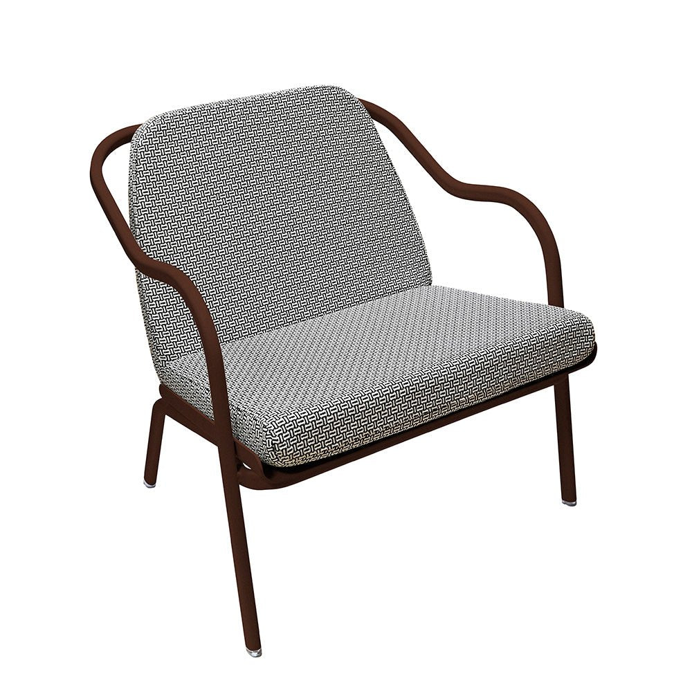 Fauteuil lounge design en aluminium et tissus vert - ALLURE D'AZUR - La Maison MilanaiseRouilleReglisse