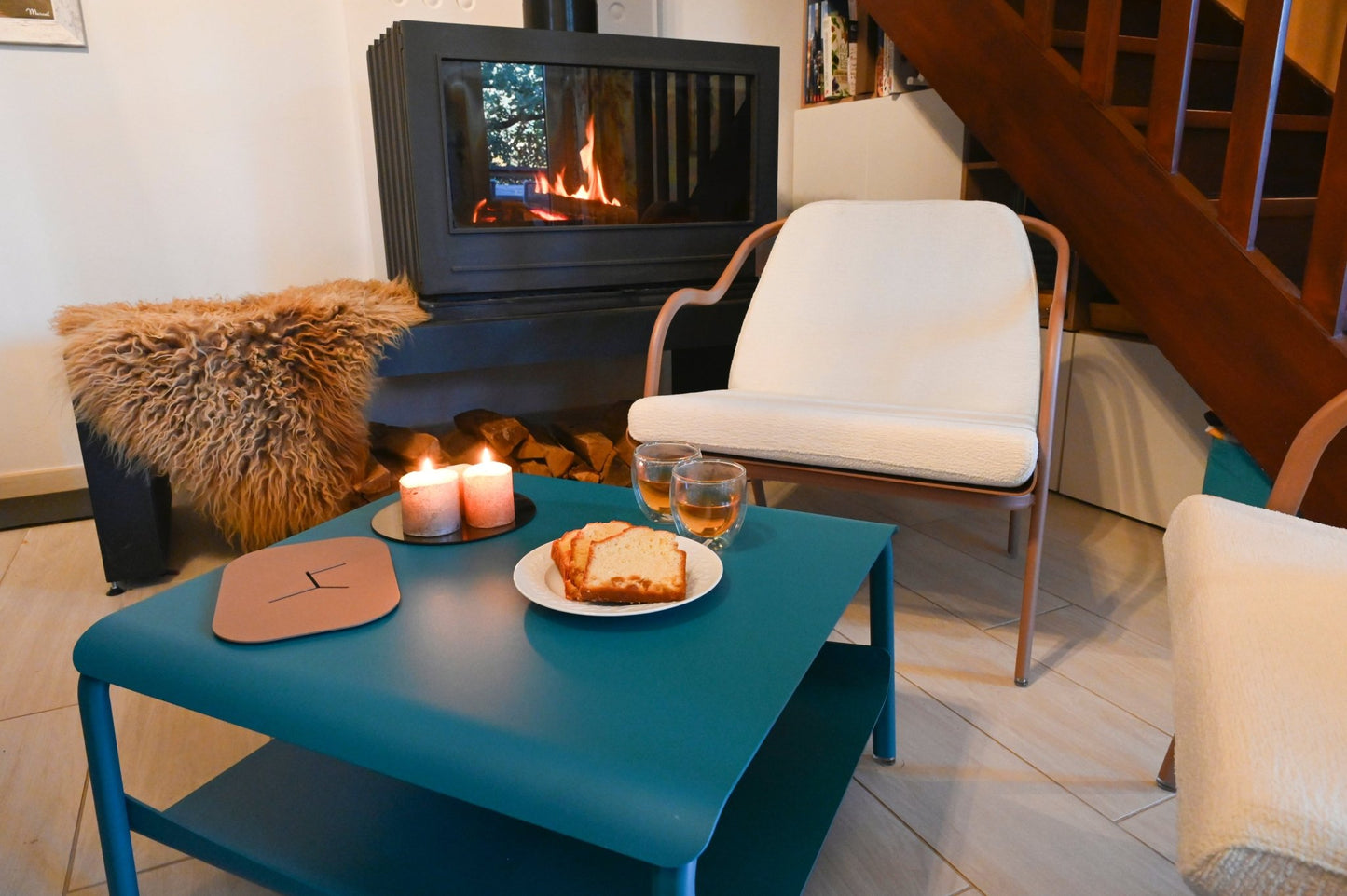 Fauteuil lounge design en aluminium et tissus vert - ALLURE D'AZUR - La Maison MilanaiseTerracottaVeronese