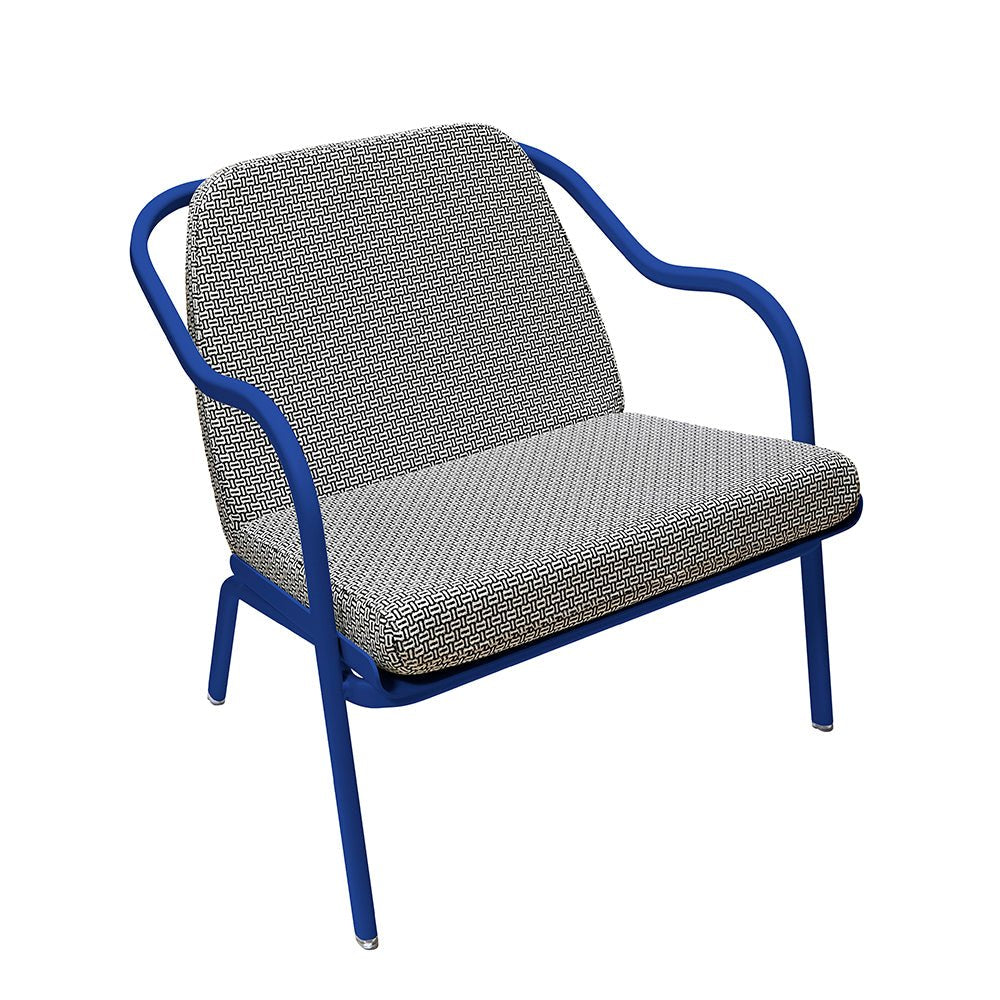 Fauteuil lounge design en aluminium et tissus vert - ALLURE D'AZUR - La Maison MilanaiseAbysseReglisse
