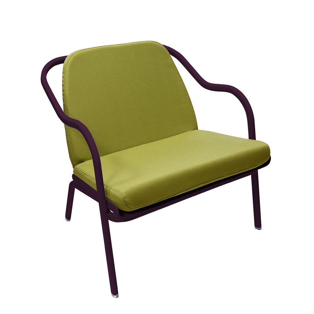 Fauteuil lounge design en aluminium et tissus vert - ALLURE D'AZUR - La Maison MilanaiseOlivierVeronese