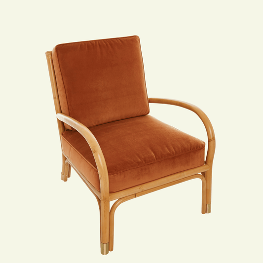 Fauteuil RIVIERA – L’élégance du rotin, le confort du velours - KOK MAISON - La Maison Milanaise460 - 1RIVIERA - 1Vert Impérial
