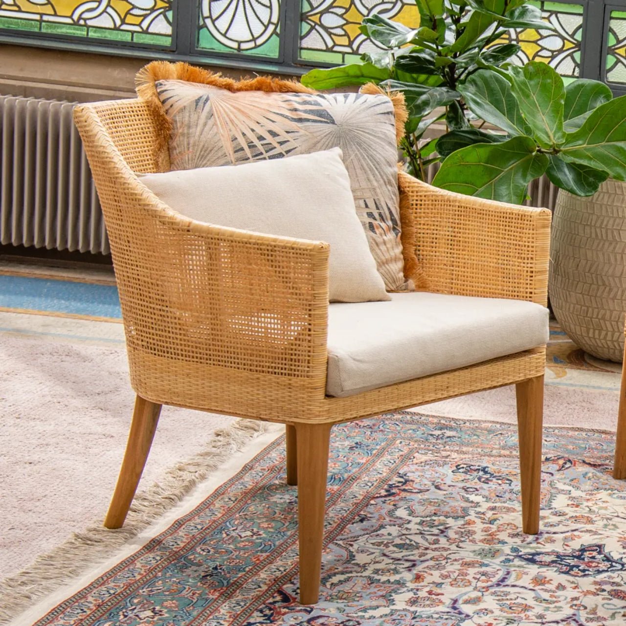 Fauteuil rotin & cannage SAIGON – Charme vintage et savoir - faire artisanal - KOK MAISON - La Maison Milanaise461 - 1