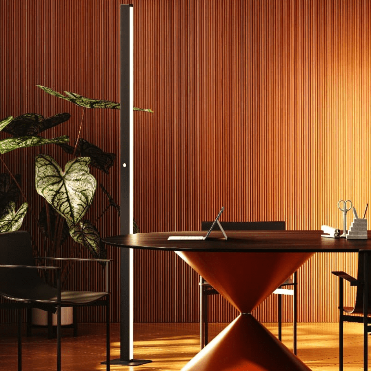 Lampadaire colonne en aluminium Ego - LUMEN CENTER - La Maison MilanaiseEG11103XL2NoirXL H169x23cmLED 2700K blanc chaud