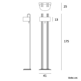 Lampadaire design en métal TMB 11 - LUMEN CENTER - La Maison MilanaiseTMB11175Bronze