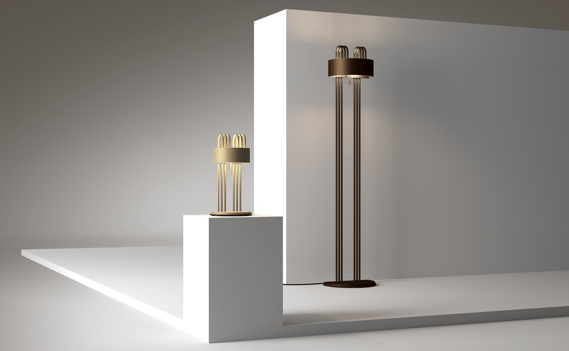 Lampadaire design en métal TMB 11 - LUMEN CENTER - La Maison MilanaiseTMB11152Laiton 230