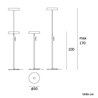 Lampadaire en aluminium ZERO 09 - LUMEN CENTER - La Maison MilanaiseZR0910327Noir grainéBlanc Chaud 2700K