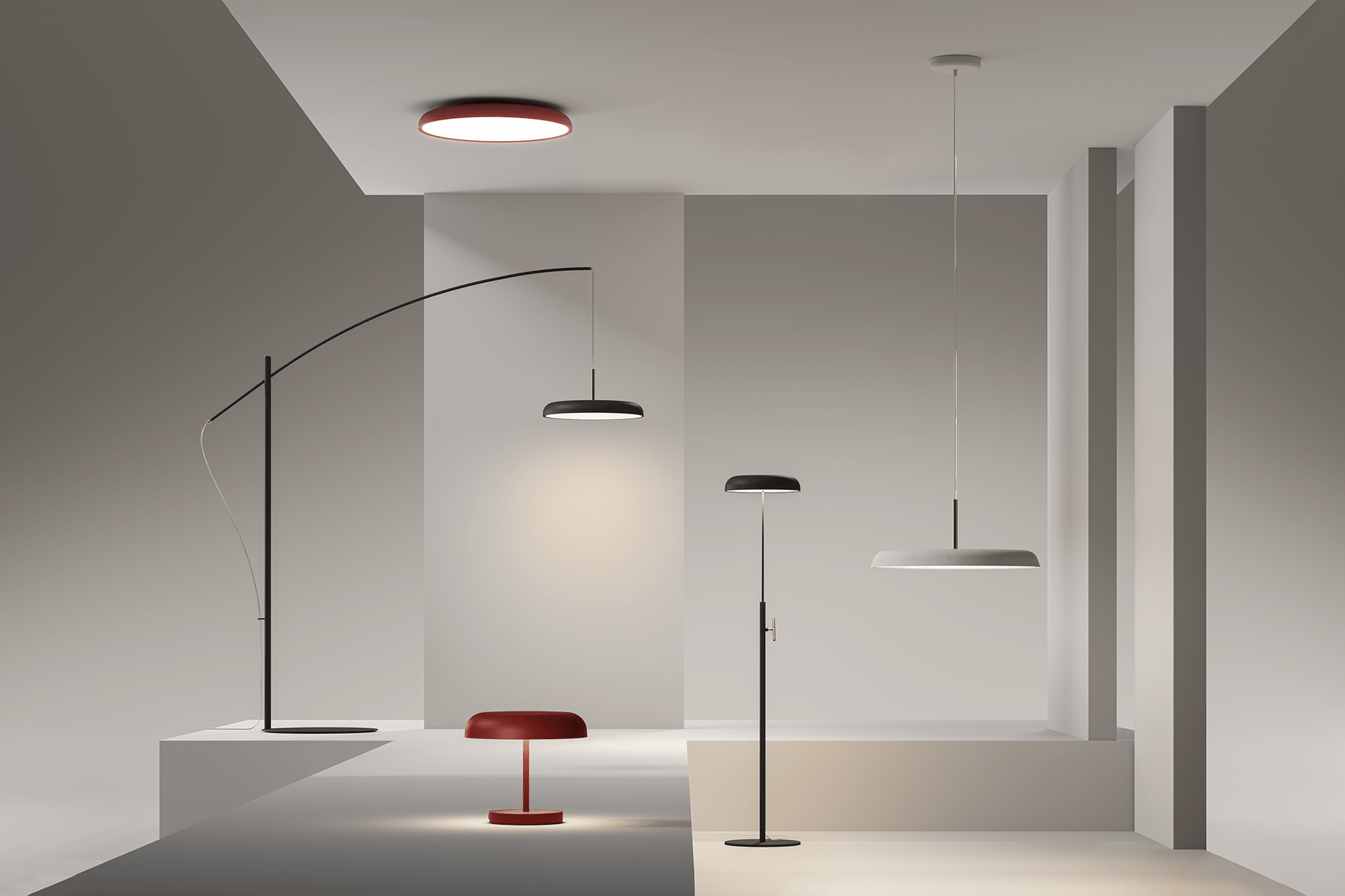 Lampadaire en aluminium ZERO 09 - LUMEN CENTER - La Maison MilanaiseZR0910527BlancBlanc Chaud 2700K