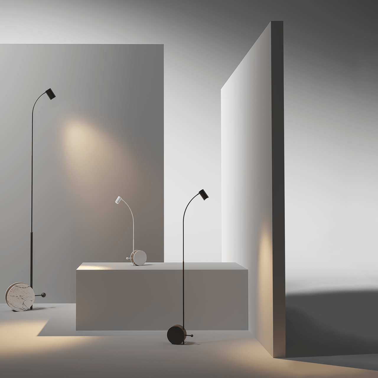 Lampadaire en métal Chiocciola - LUMEN CENTER - La Maison MilanaiseNoir 103L 150x25x8cm