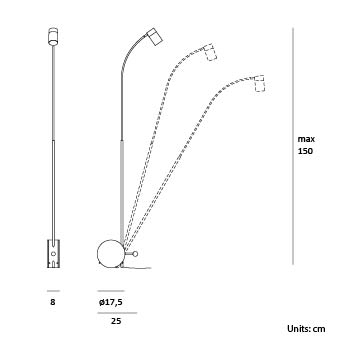 Lampadaire en métal Chiocciola - LUMEN CENTER - La Maison MilanaiseBlanc 105L 150x25x8cm