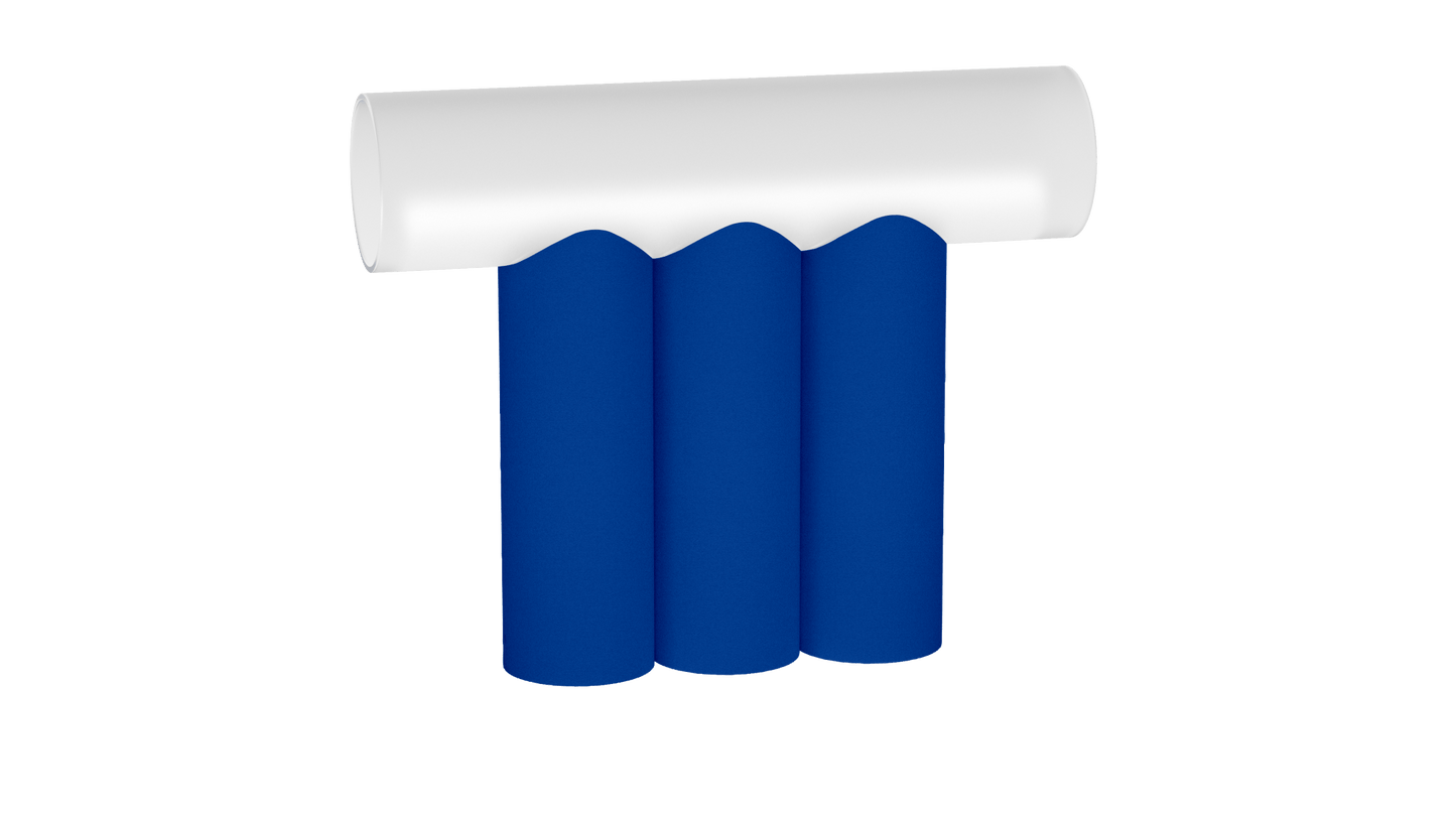 Lampe à poser 3 tubes en métal Multitude - MATIERE GRISE - La Maison MilanaiseMULTITUDE3APOSER - 21Bleu pur 112