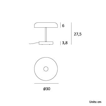 Lampe à poser champignon en aluminium ZERO 02 - LUMEN CENTER - La Maison MilanaiseZR0210327Noir grainéBlanc Chaud 2700K