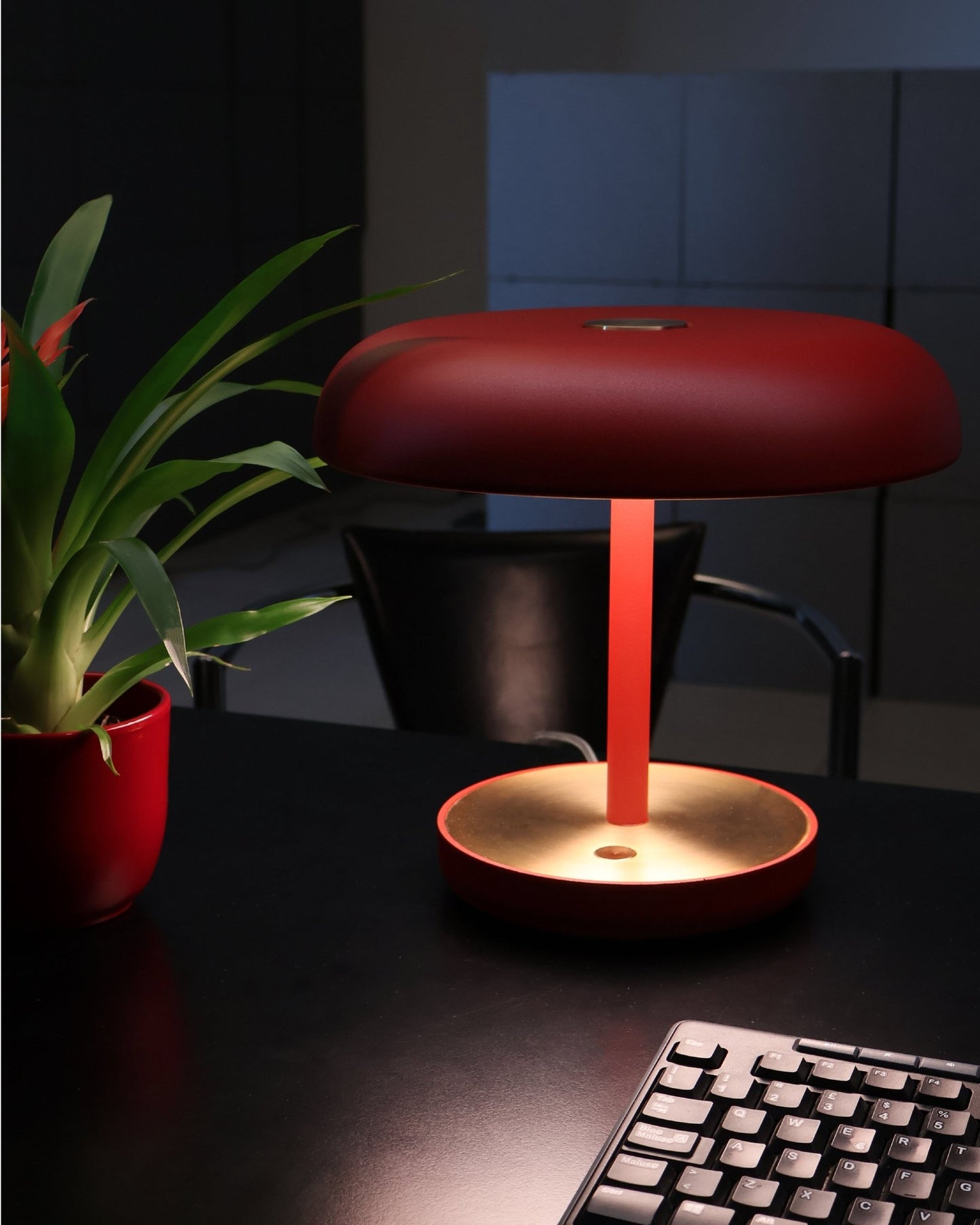 Lampe à poser champignon en aluminium ZERO 02 - LUMEN CENTER - La Maison MilanaiseZR0210327Noir grainéBlanc Chaud 2700K