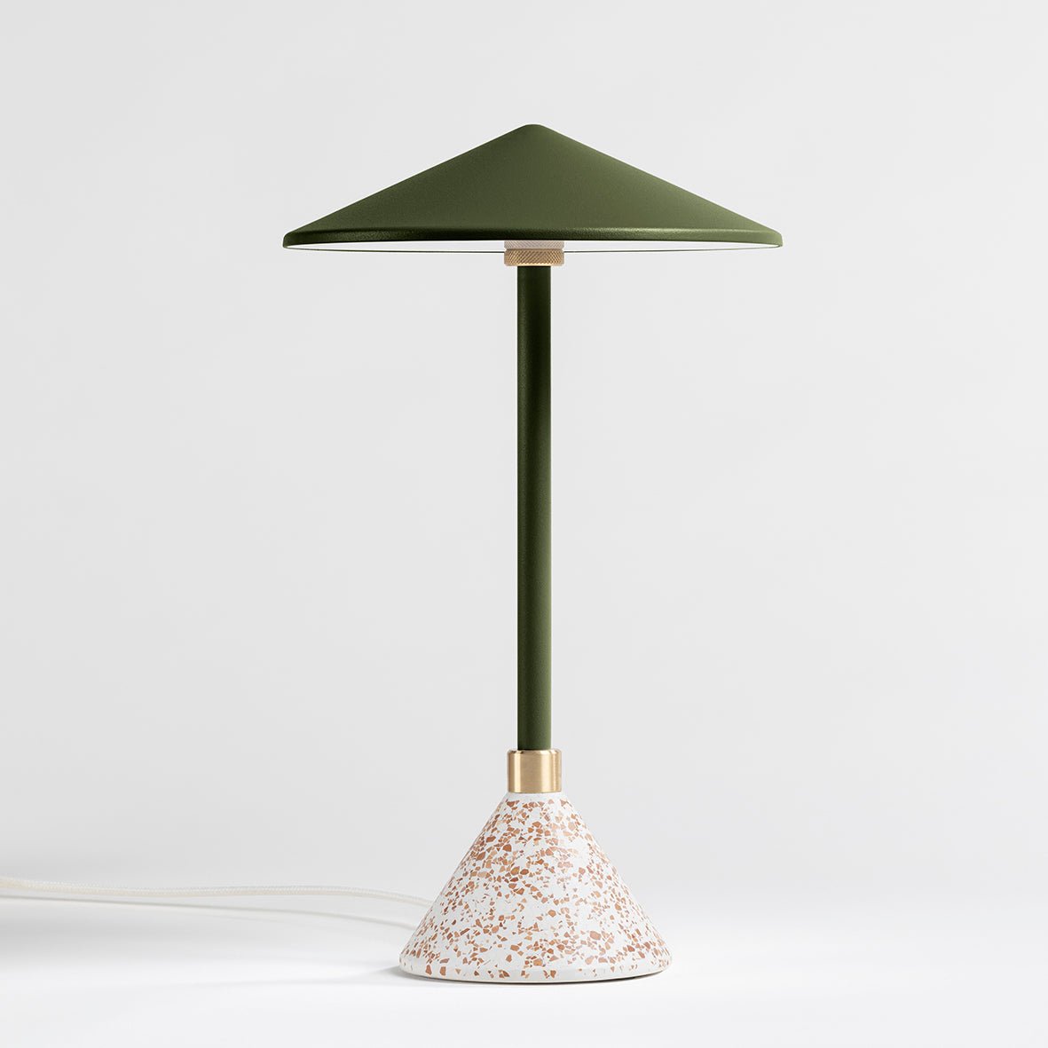 Lampe à poser Design artisanal & écoresponsable Aurore - JURIE & JARRE - La Maison MilanaiseAULA07OFBLVert OliveOFEL - coquilles d'oeufs recycléesBlanc