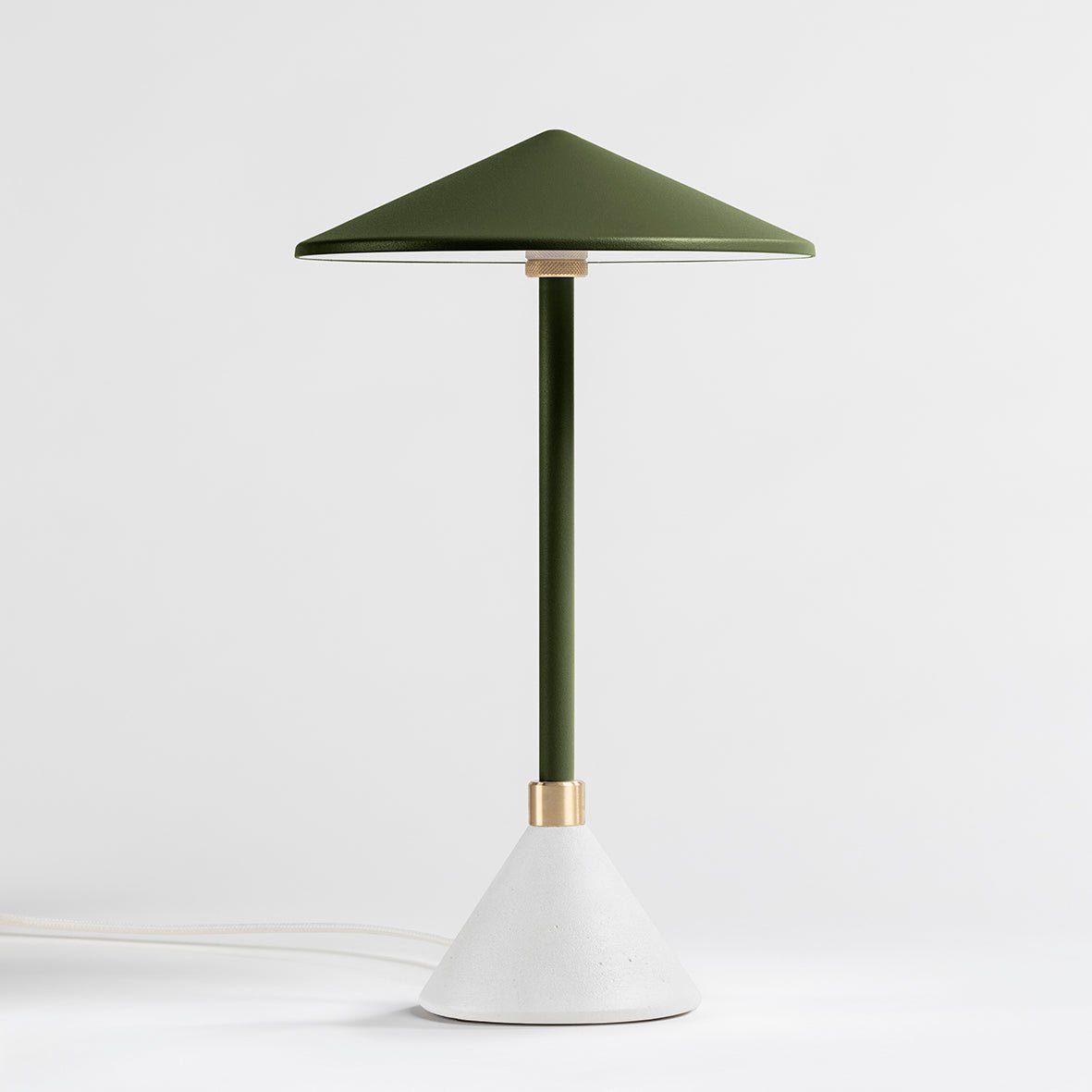 Lampe à poser Design artisanal & écoresponsable Aurore - JURIE & JARRE - La Maison MilanaiseAULA07SIBLVert OliveSILO - Silice recycléeBlanc