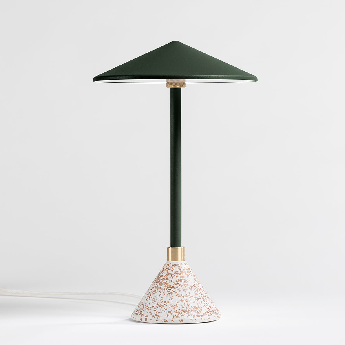 Lampe à poser Design artisanal & écoresponsable Aurore - JURIE & JARRE - La Maison MilanaiseAULA08OFBLVert ImpérialOFEL - coquilles d'oeufs recycléesBlanc