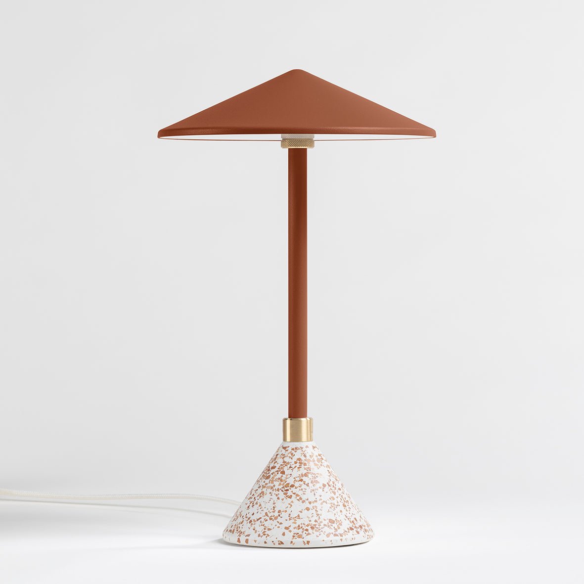 Lampe à poser Design artisanal & écoresponsable Aurore - JURIE & JARRE - La Maison MilanaiseAULA04OFBLOrange Terre CuiteOFEL - coquilles d'oeufs recycléesBlanc