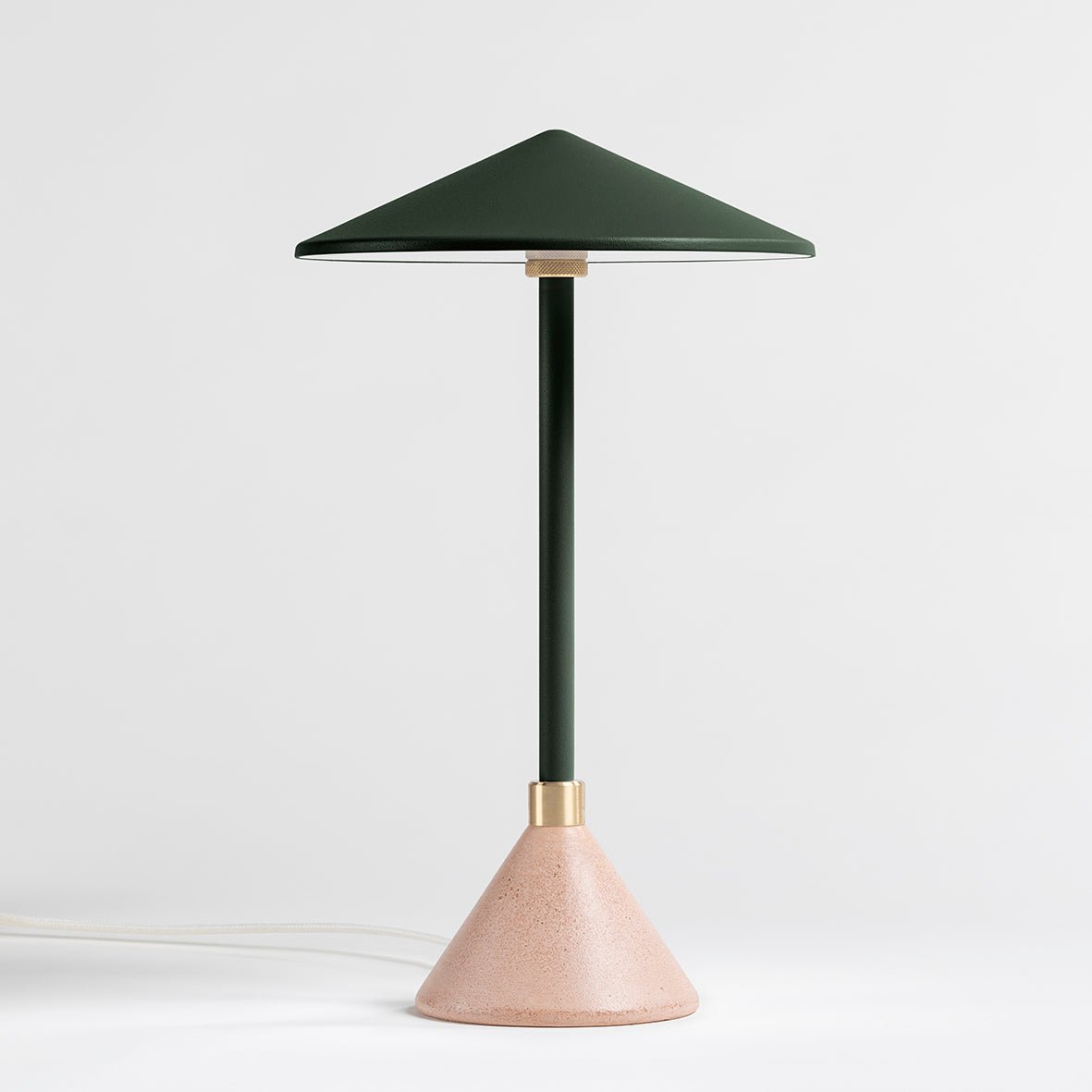 Lampe à poser Design artisanal & écoresponsable Aurore - JURIE & JARRE - La Maison MilanaiseAULA08TEBLVert ImpérialTERRA - Terre cuite recycléeBlanc
