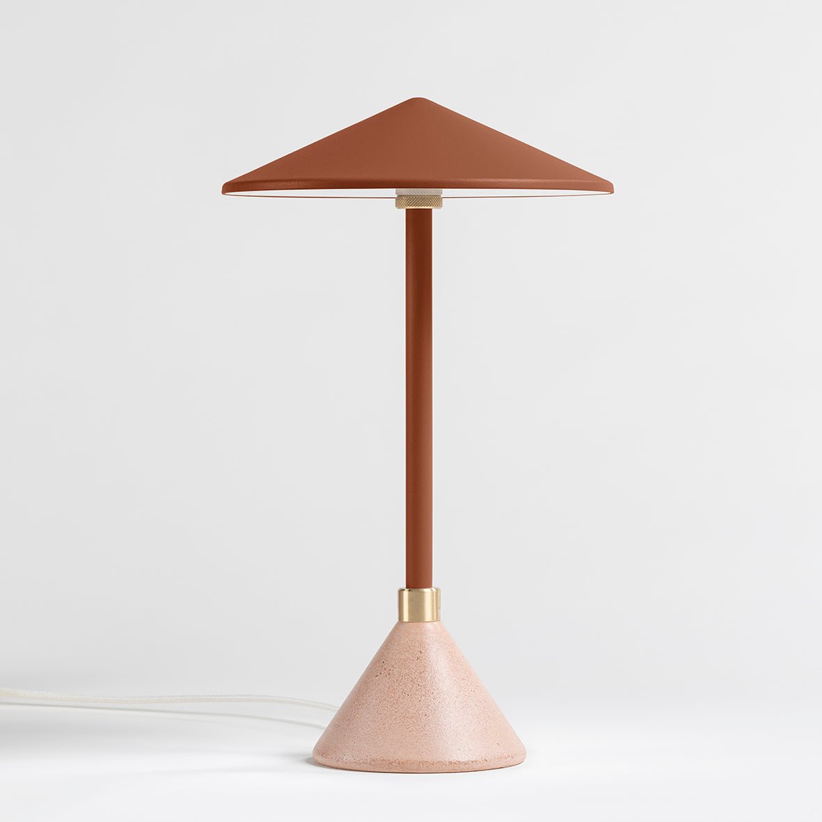 Lampe à poser Design artisanal & écoresponsable Aurore - JURIE & JARRE - La Maison MilanaiseAULA04TEBLOrange Terre CuiteTERRA - Terre cuite recycléeBlanc