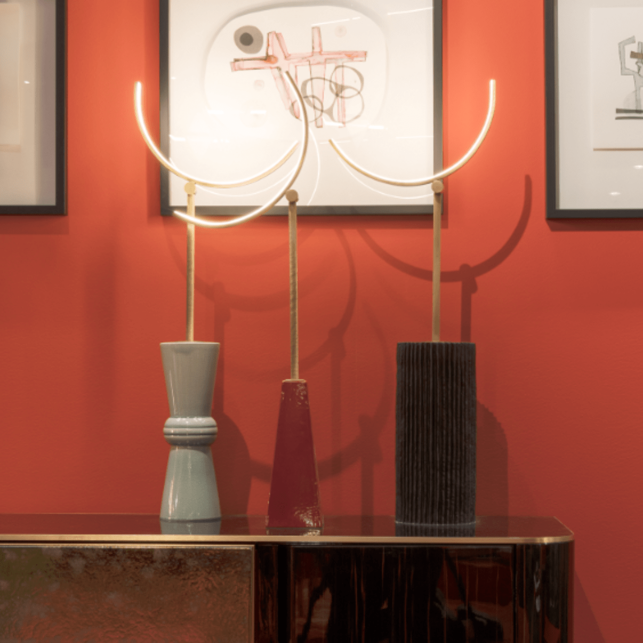 Lampe à poser en céramique bordeaux Malibu - MARIONI - La Maison Milanaise02930C