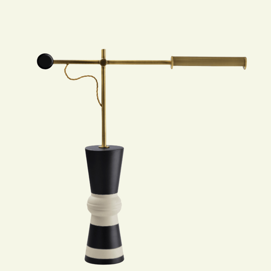 Lampe à poser en céramique noire et blanche Goldie - MARIONI - La Maison Milanaise02822B