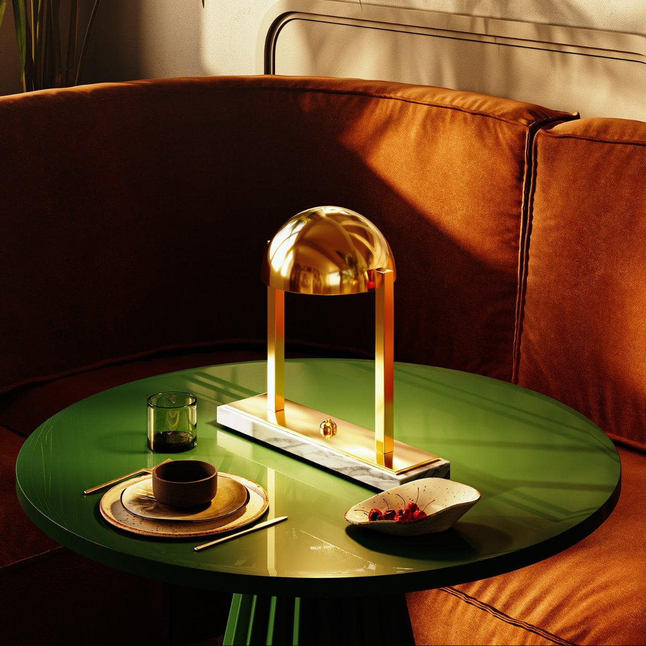 Lampe à poser en laiton et marbre Diane - LUMEN CENTER - La Maison MilanaiseDIA154Doré 24K et marbre blanc carrara
