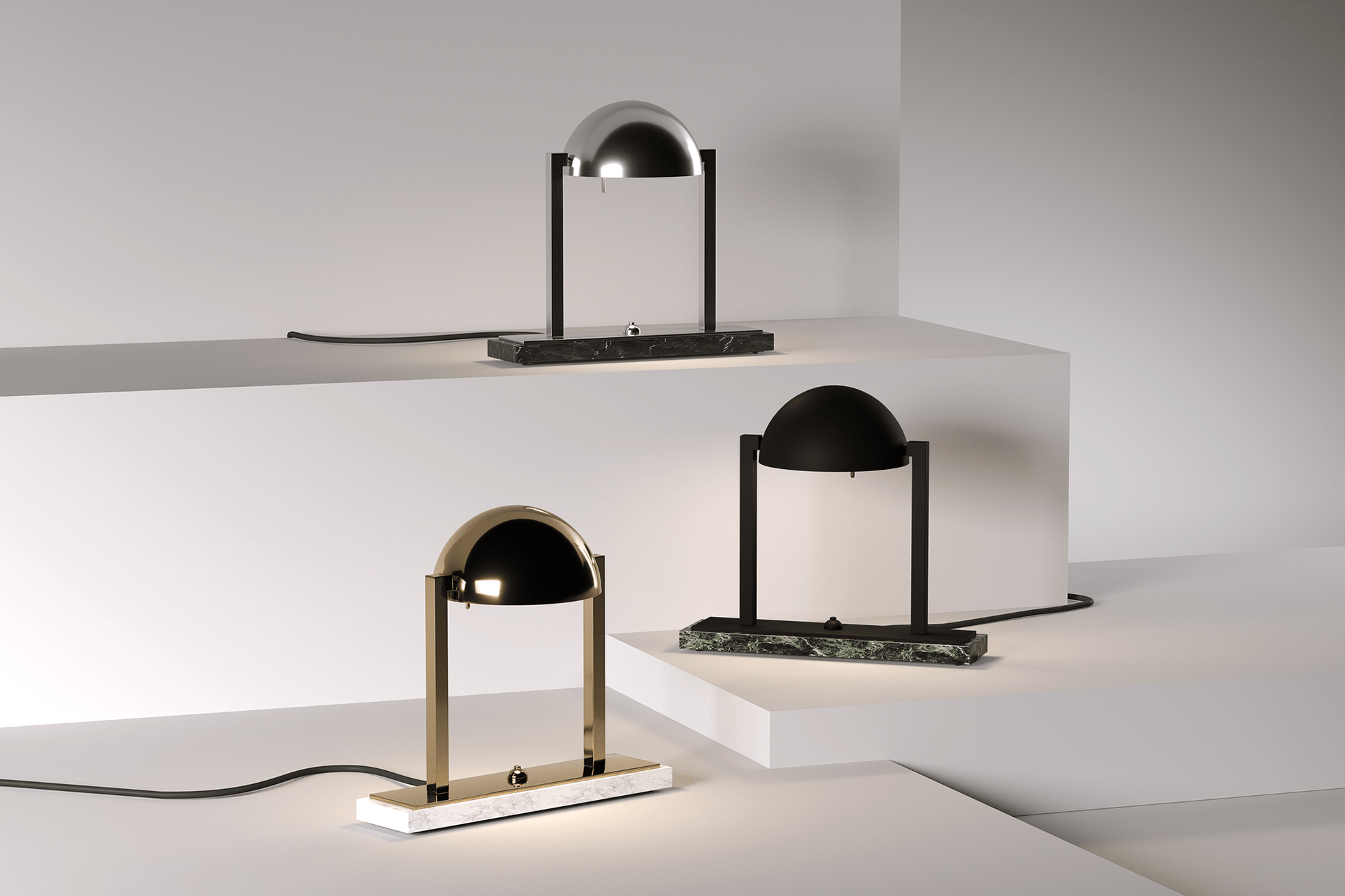 Lampe à poser en laiton et marbre Diane - LUMEN CENTER - La Maison MilanaiseDIA154Doré 24K et marbre blanc carrara