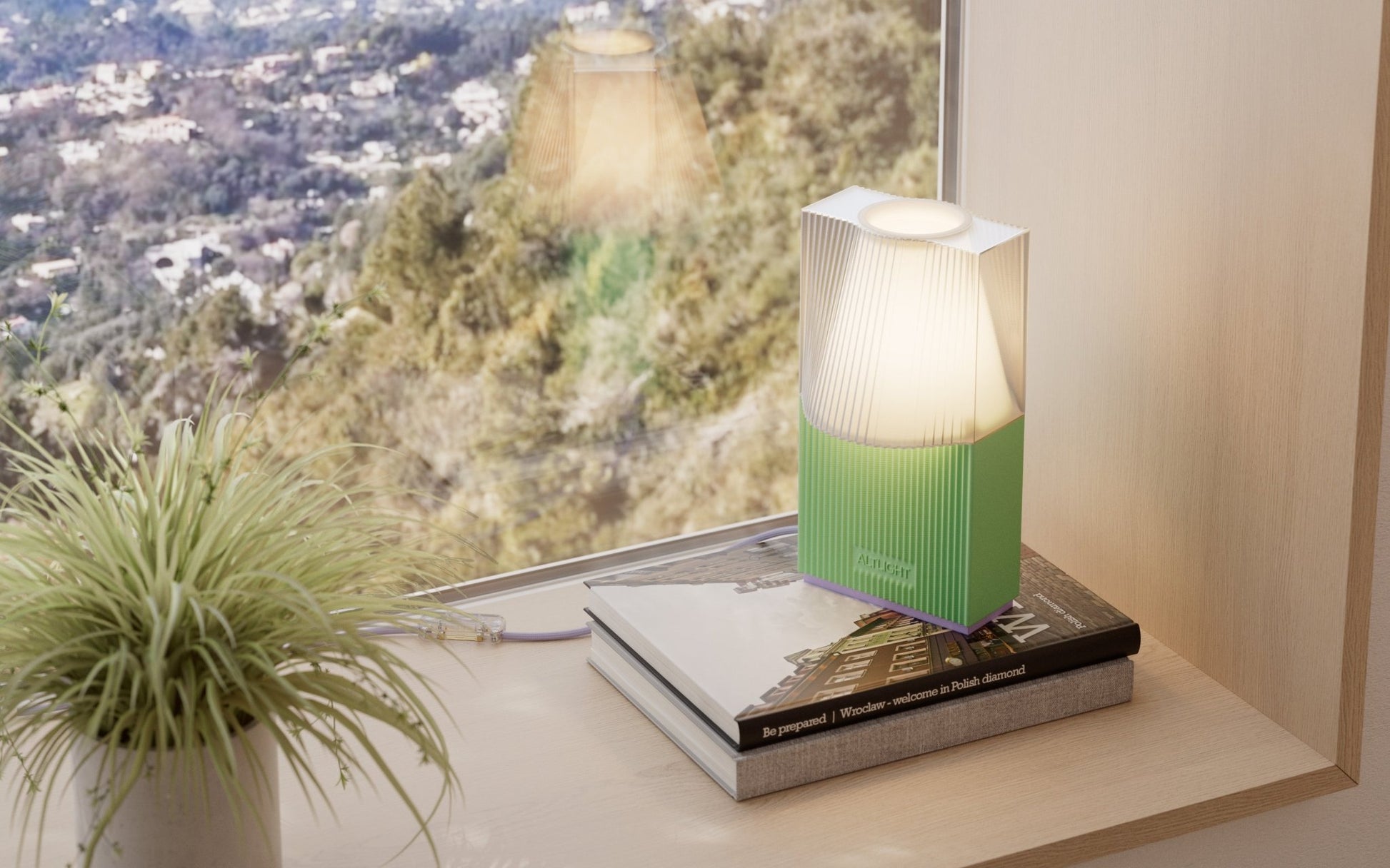 Lampe ALT Light M – Design durable & lumière sculpturale - ALT LIGHT - La Maison MilanaiseALTLIGHTM - 5Vert/VioletTransparent