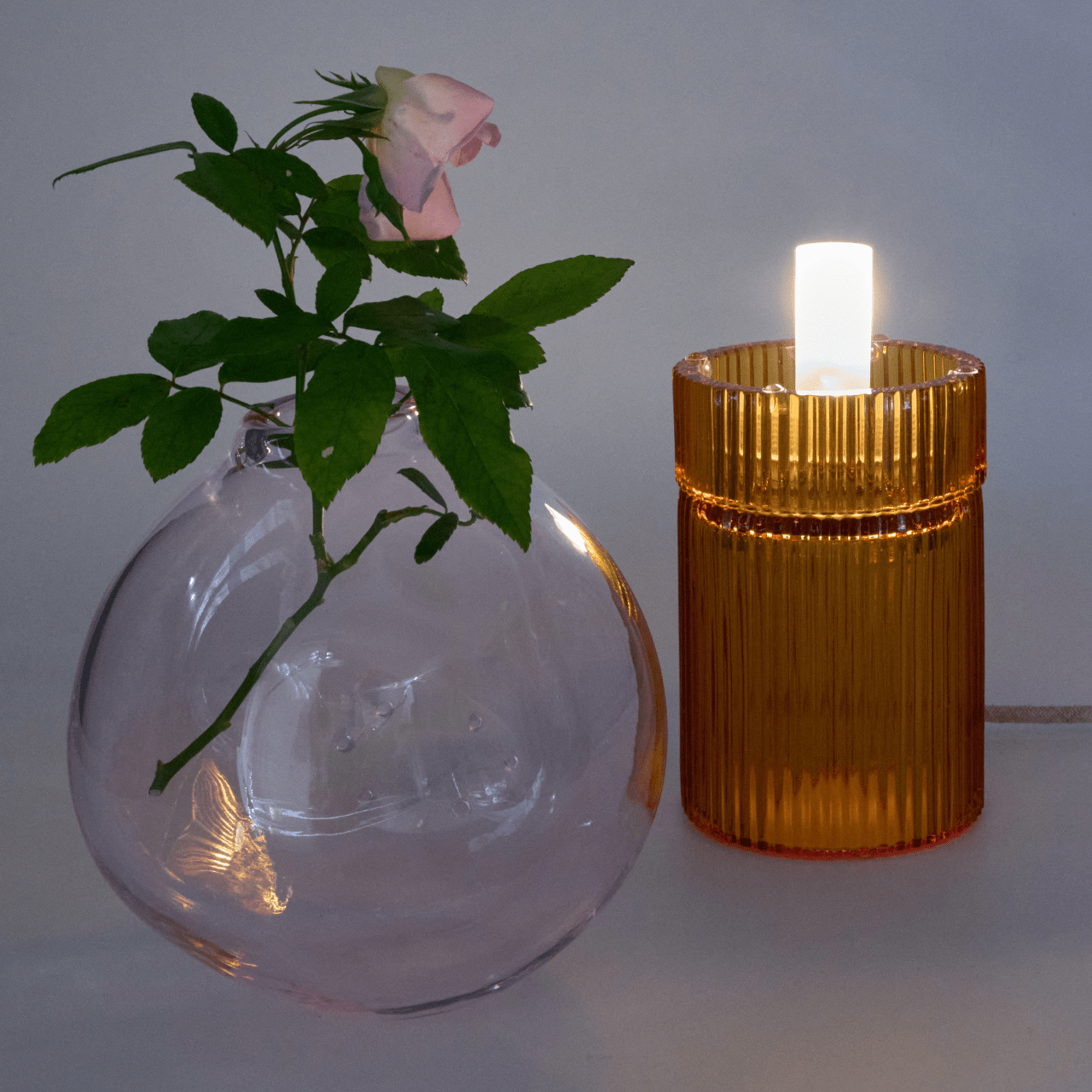 Lampe Nina Nuvelo en cristal soufflé à la main - STUDIO BOJOLA - La Maison MilanaiseNINAN - 1Ambre