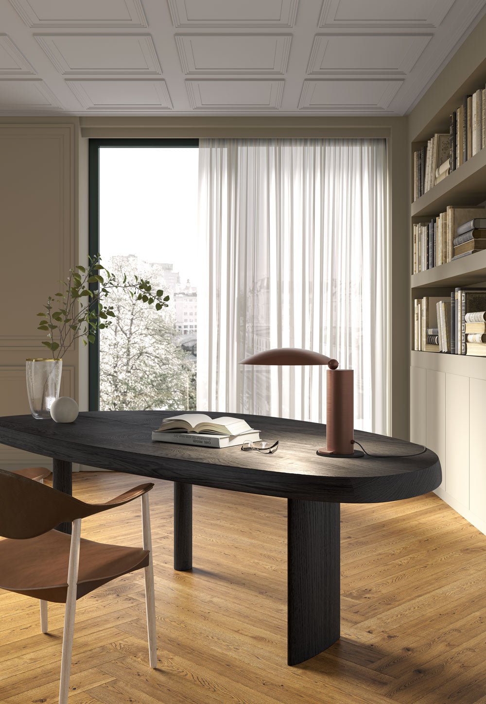 Lampe Washington Design signé Wilmotte - LUMEN CENTER - La Maison MilanaiseWASH163LCuivre Brossé Edition Spéciale 40e Anniversaire