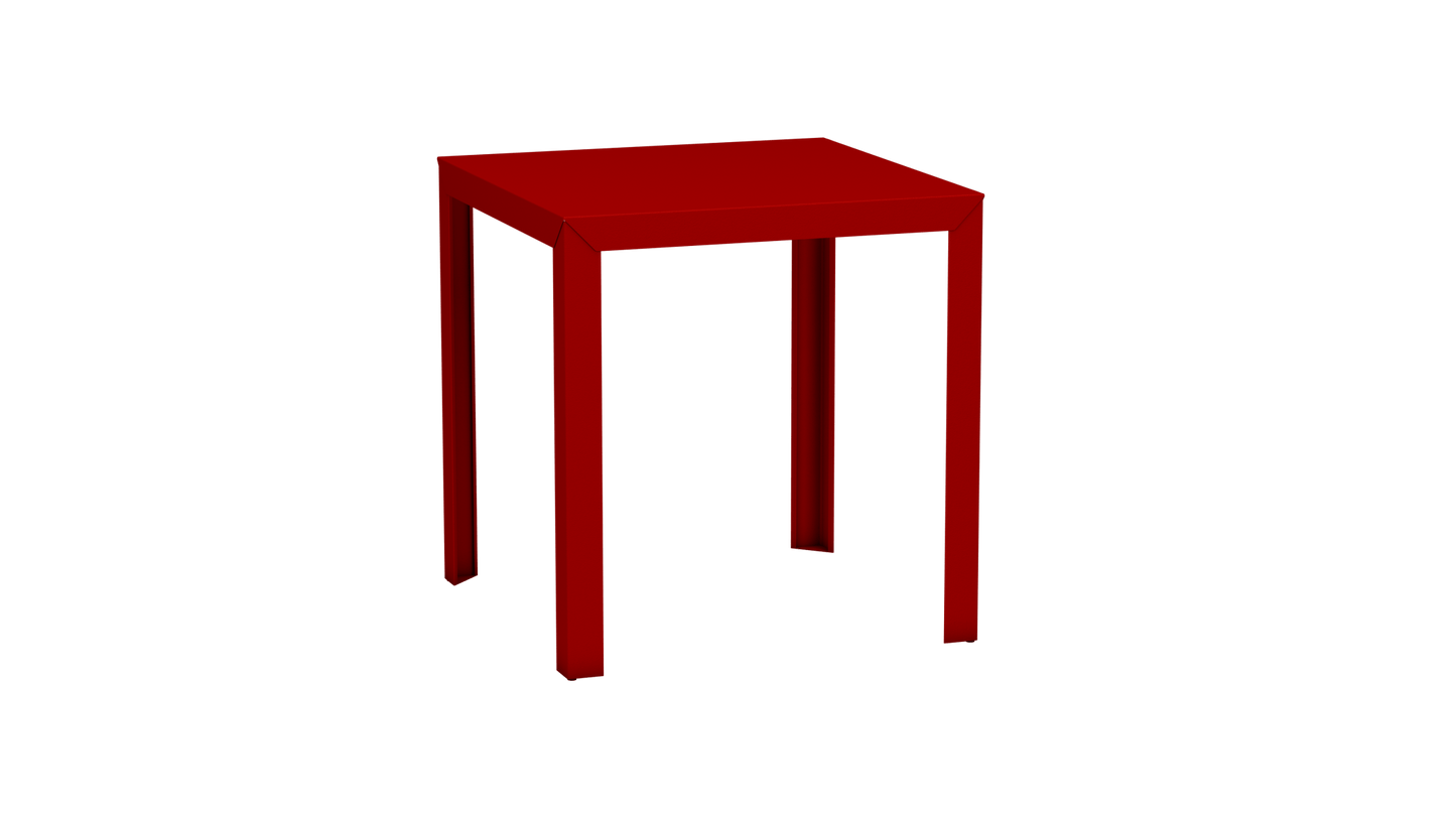 Mange - Debout carré 100cm en aluminium Zef - MATIERE GRISE - La Maison MilanaiseMD80ZEF39Vermillon 012Droits