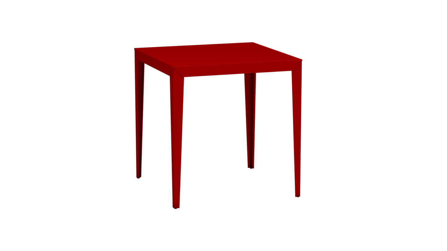 Mange - Debout carré 100cm en aluminium Zef - MATIERE GRISE - La Maison MilanaiseMD80ZEF40Vermillon 012Fuselés