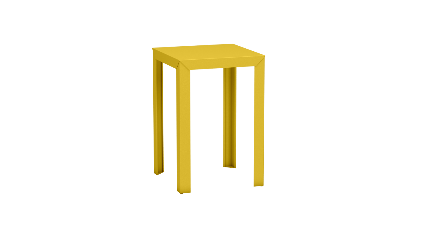Mange - Debout carré 70cm en aluminium Zef - MATIERE GRISE - La Maison MilanaiseMD70ZEF3Poussin 014Droits