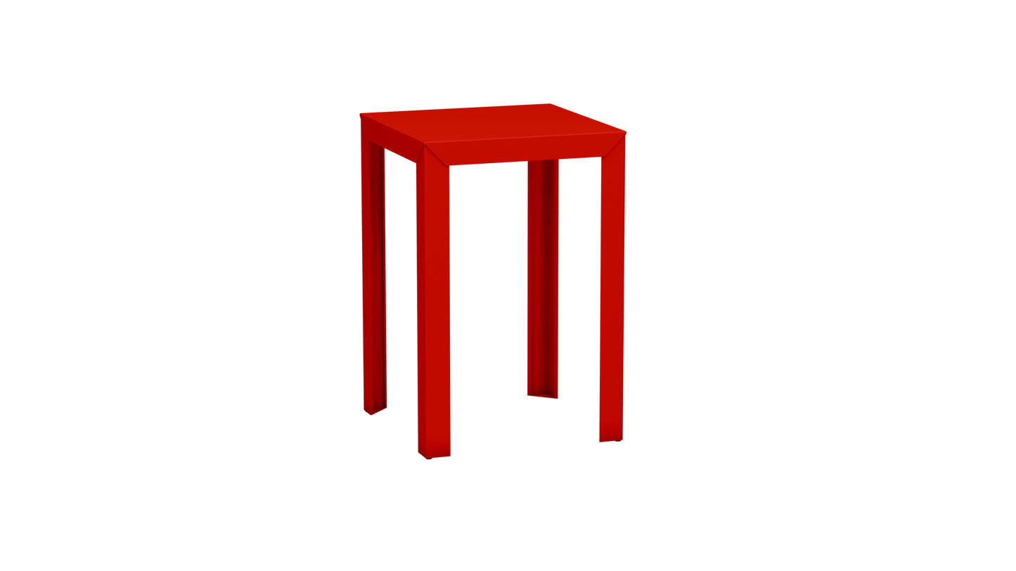 Mange - Debout carré 70cm en aluminium Zef - MATIERE GRISE - La Maison MilanaiseMD70ZEF31Corail 032Droits