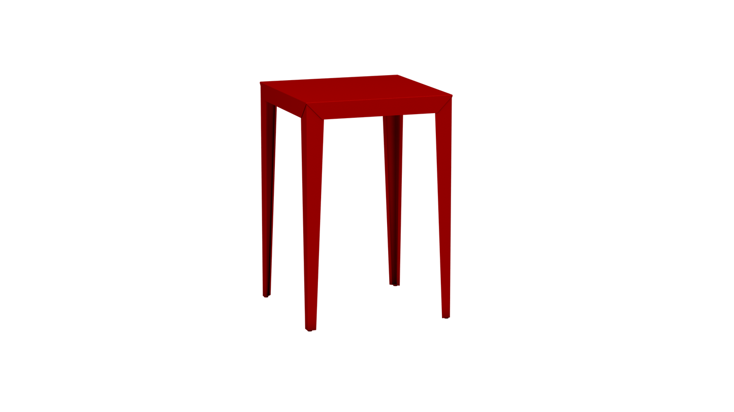 Mange - Debout carré 70cm en aluminium Zef - MATIERE GRISE - La Maison MilanaiseMD70ZEF40Vermillon 012Fuselés