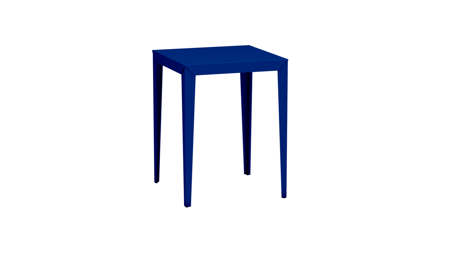 Mange - Debout carré 80cm en aluminium Zef - MATIERE GRISE - La Maison MilanaiseMD80ZEF18Bleu pur 112Fuselés