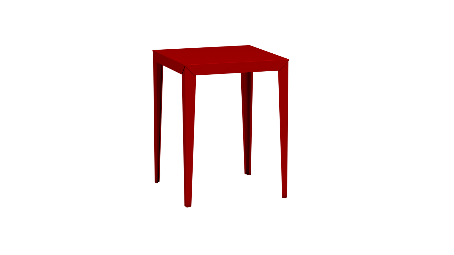 Mange - Debout carré 80cm en aluminium Zef - MATIERE GRISE - La Maison MilanaiseMD80ZEF40Vermillon 012Fuselés
