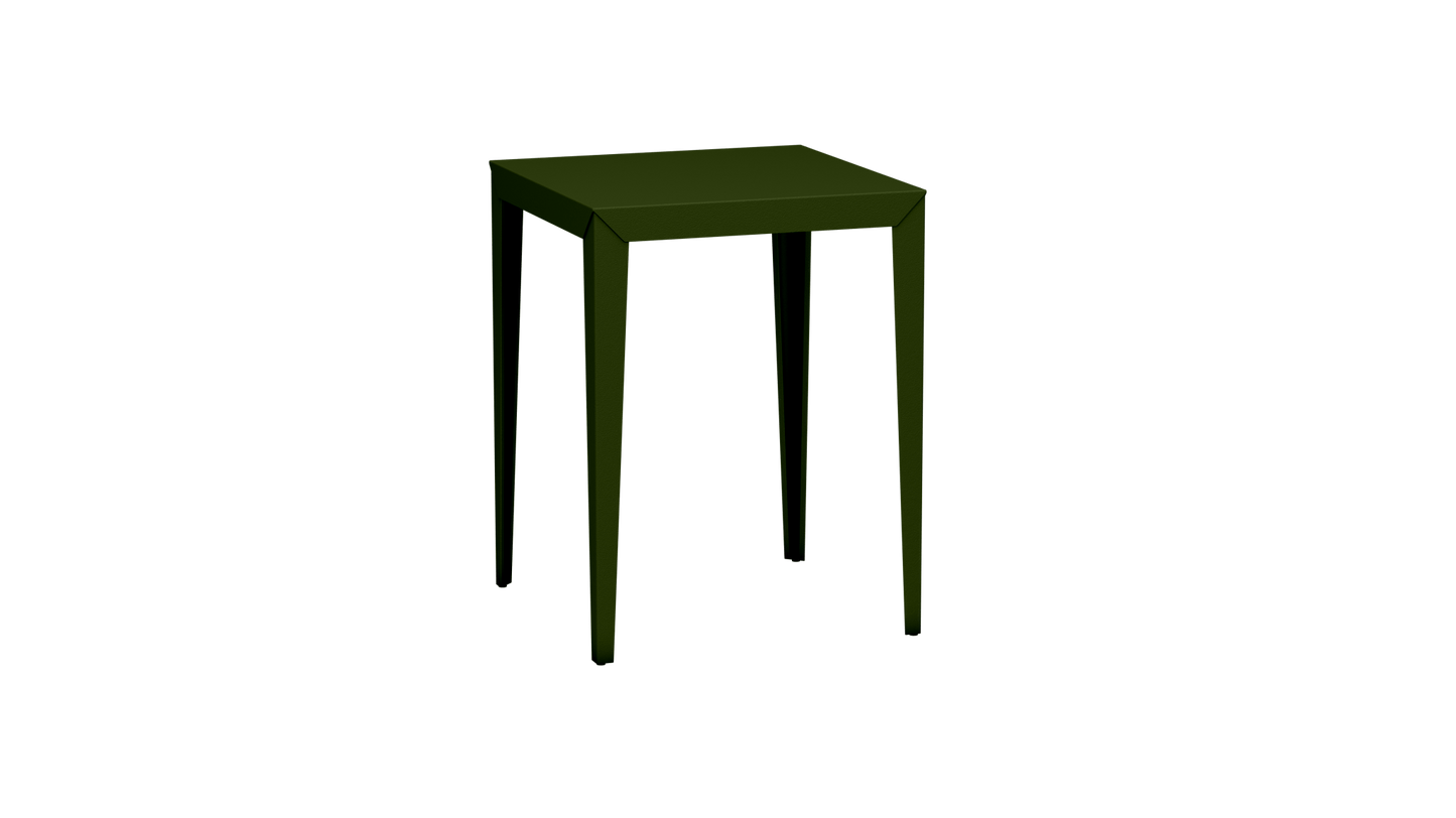 Mange - Debout carré 80cm en aluminium Zef - MATIERE GRISE - La Maison MilanaiseMD80ZEF6Kaki 122Fuselés