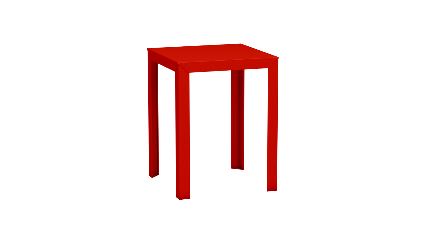 Mange - Debout carré 80cm en aluminium Zef - MATIERE GRISE - La Maison MilanaiseMD80ZEF31Corail 032Droits