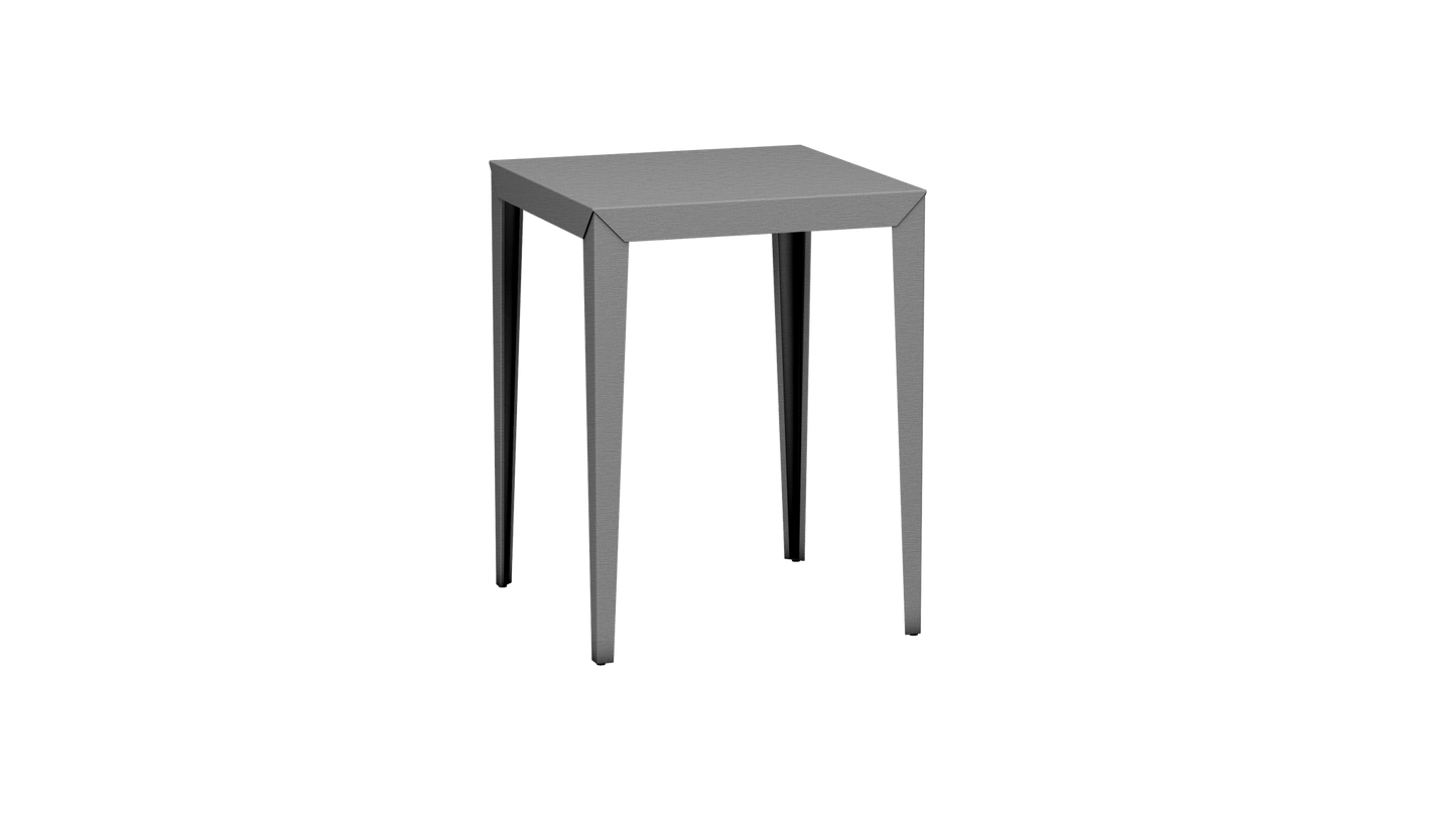 Mange - Debout carré 80cm en aluminium Zef - MATIERE GRISE - La Maison MilanaiseMD80ZEF74Brut Vernis Brillant 020Fuselés