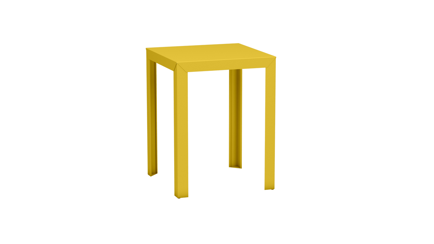 Mange - Debout carré 80cm en aluminium Zef - MATIERE GRISE - La Maison MilanaiseMD80ZEF3Poussin 014Droits