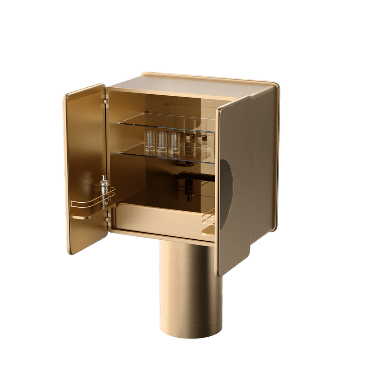 Meuble bar REGIS Full Gold - ULTRA MOBILI - La Maison MilanaiseBRGGOLD