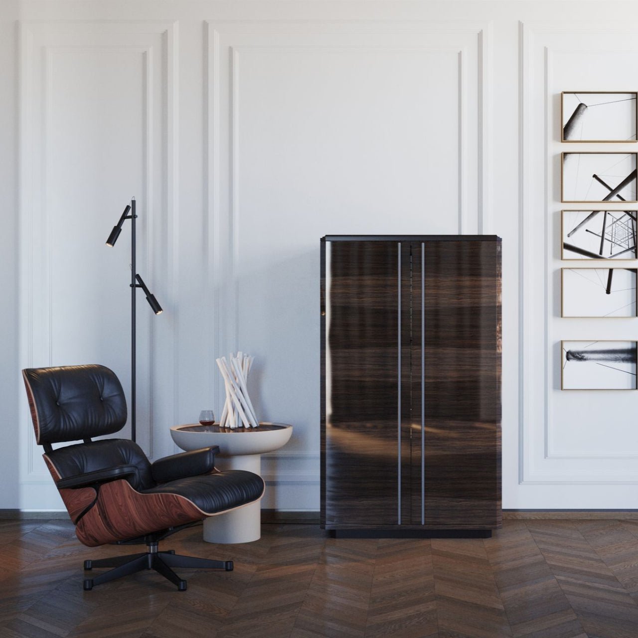 Meuble bar XXL en eucalyptus fumé – TEOMONDO - ULTRA MOBILI - La Maison MilanaiseBTMEUCA