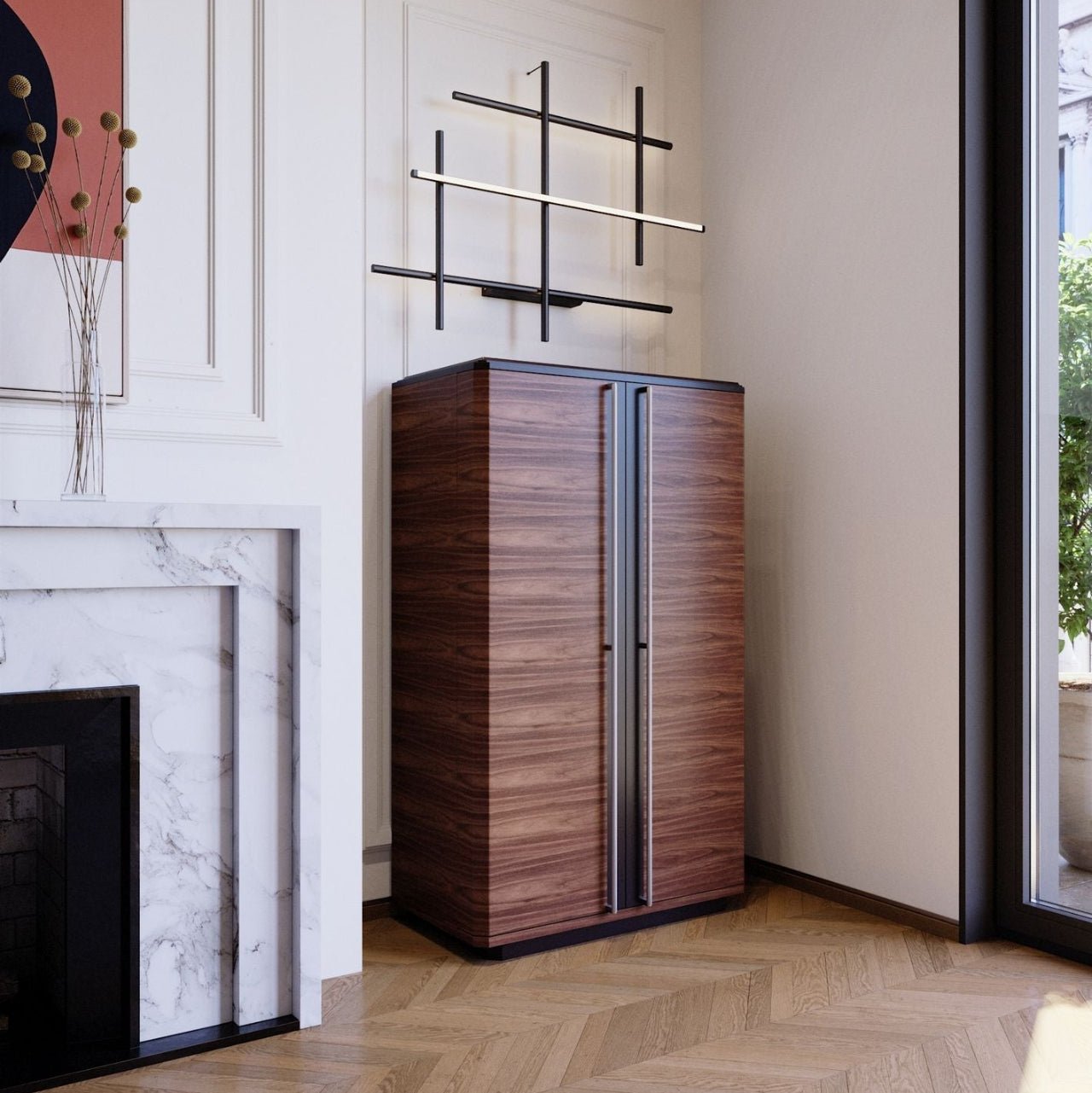Meuble bar XXL en noyer canaletto – TEOMONDO - ULTRA MOBILI - La Maison MilanaiseBTMNOYER2